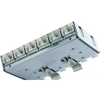 Telegärtner Cat.6A Patchverteiler (tief) für DIN-Schiene mit TS-Adapter, 6x RJ45-Buchsen (J02021A0055)