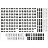 Asetek SimSports Aufkleber-Set - weiß