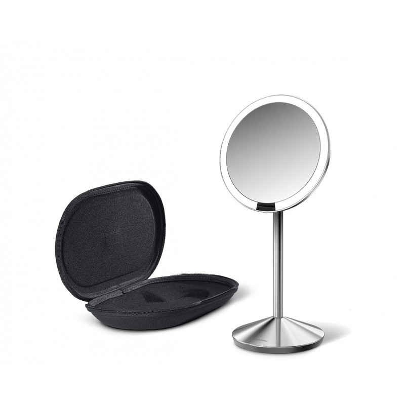 simplehuman Faltspiegel mit Sensor, 12 cm, wiederaufladbar, gebürsteter Edelstahl