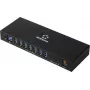 Renkforce RF-7403762 USB-Hub 10 Port USB-A, USB-C® USB 3.2 Gen1 5 GBit/s für industrielle Anwendungen Schwarz RF-IH10-100