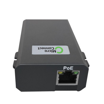 Microconnect POEINJ-60W-USBC Gigabit-PoE-Injektor, IEEE 802.3af/802.3bt, 100 m, schwarz