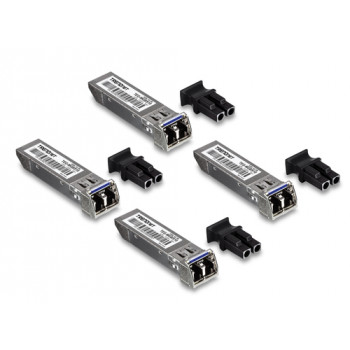 TRENDnet TEG MGBS10 - SFP (Mini-GBIC) Transceiver-Modul - 1GbE - 1000Base-LX - LC Single-Mode - bis zu 10 km - 1310 nm - TAA-konform (4er-Pack)