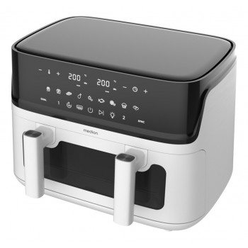 Medion Life P25 XXL Flex M MD 100057 Heißluftfritteuse, Schwarz/Weiß (50079787)