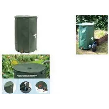 EDA RÉCUP'O Faltbare Regentonne Kit, 500 l, Durchmesser 800 mm, Grün, UV-beständig (010983 V.CA)