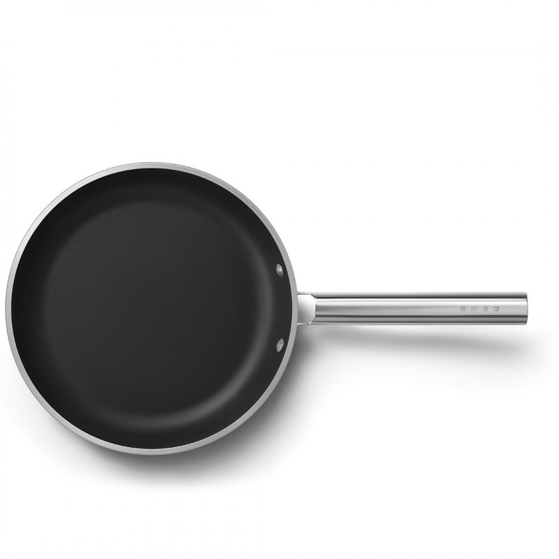 Smeg FPF2802EGM Bratpfanne, 28 cm, Keramik, Edelstahlgriff, Smaragdgrün