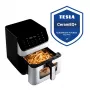 TESLA AirCook DualHeat QD65 XXL digitale Heißluftfritteuse mit Dual-Heizung