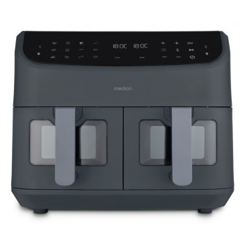 Medion MD11760 Dual Heißluftfritteuse, Grau