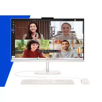 HP OmniStudio 27-cw0470ng 27 inch FHD All-in-One-PC - AMD Ryzen AI 7 445, 16GB RAM, 512GB SSD, Windows 11 Home (DE), Weiß