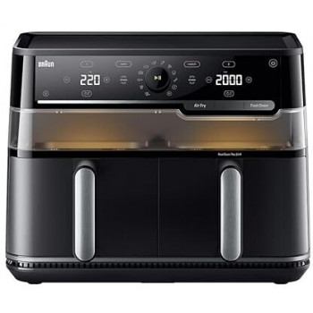 Braun TD5053IBK Doppel-Heißluftfritteuse, 5 + 5 L