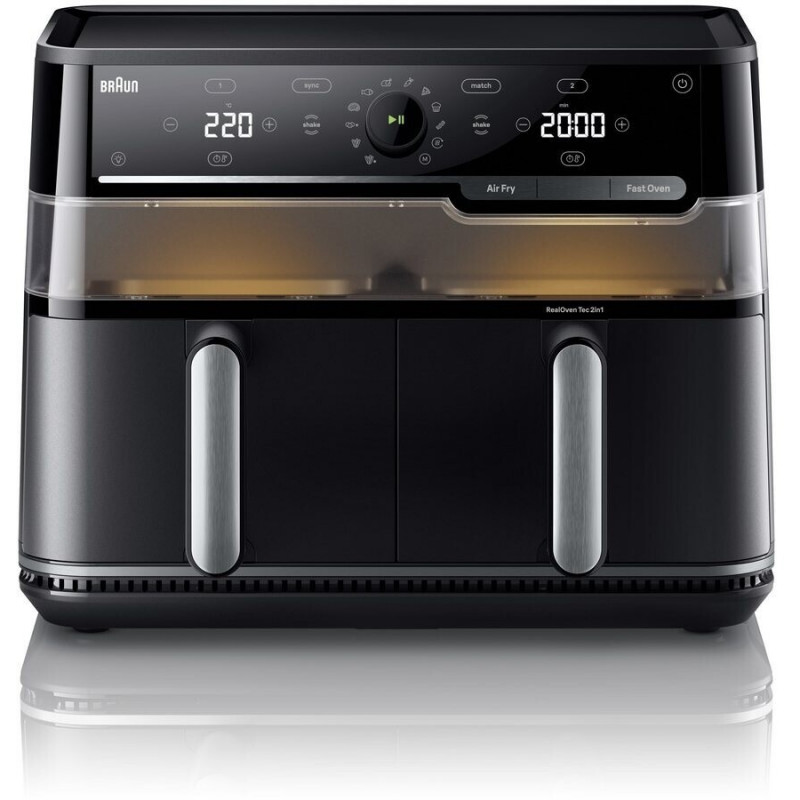 Braun TD5053IBK Doppel-Heißluftfritteuse, 5 + 5 L