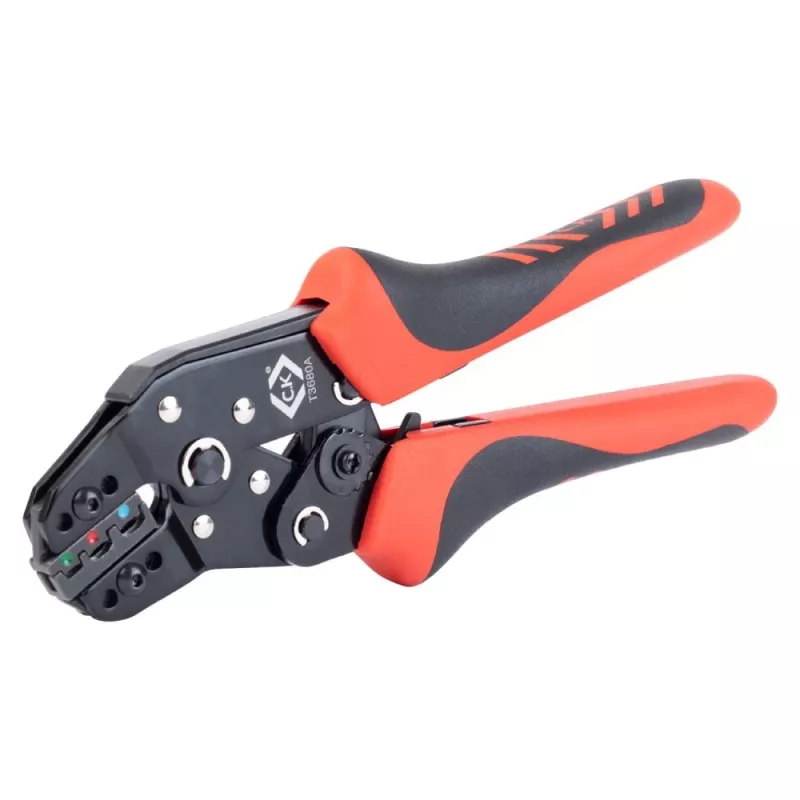 C.K Tools T3680A Crimpzange für isolierte Kabelverbinder, 0,25-2,5 mm²