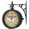 TFA 603011 Quarz-Wanduhr, Antik, Schwarz