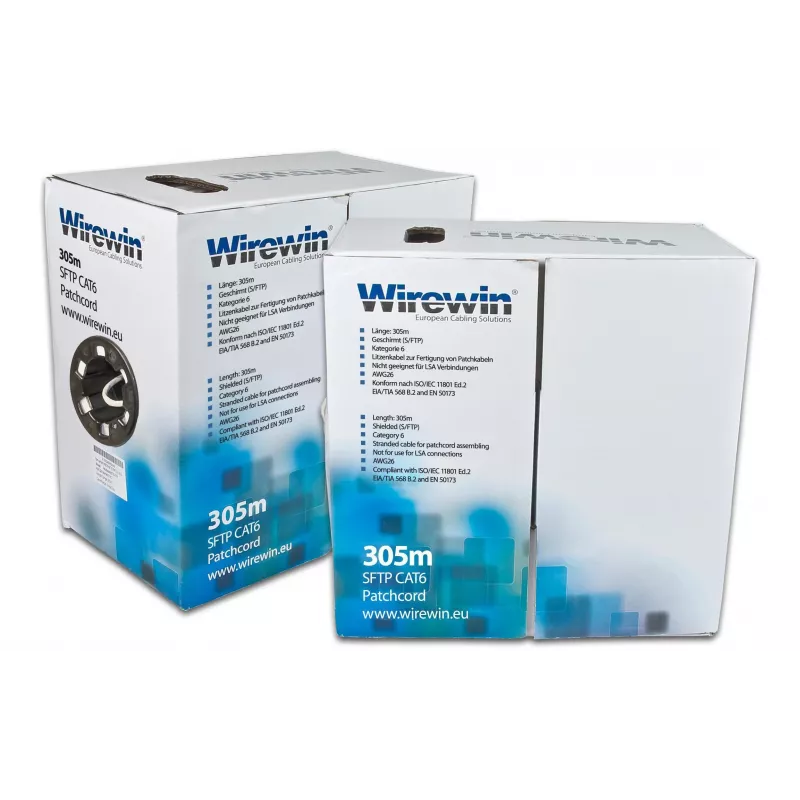 Wirewin Cat6 U/FTP Patchkabel Box, 305 m, Grau (VKBOX KAT6 PATCH 305.0)
