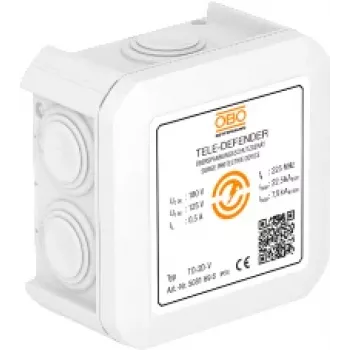 OBO Bettermann TD-2D-V Überspannungsschutzgerät für Modem/Netzwerk, Weiß (5081698)