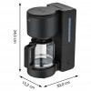 WMF Stelio Kaffeemaschine mit Glaskanne, Tiefschwarz (412150071)