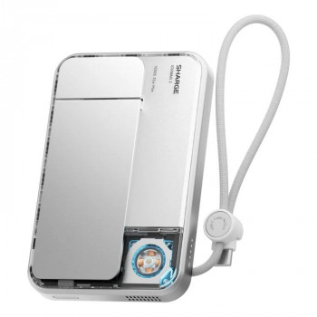 SHARGE ICEMAG 3 Powerbank, 10.000 mAh, 25 W Qi2, 35 W USB-C, weiß