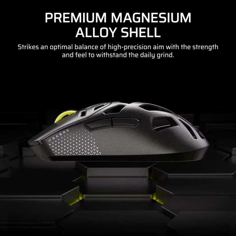 Corsair SABRE V2 PRO Wireless Gaming-Maus, 2.4GHz / Bluetooth / USB-C, Schwarz (CH-931G100-WW)