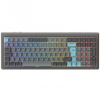 Ducky Cushion 98 Gaming-Tastatur, 96%, DE Layout (ISO), Shush Green Switches - Nickel (DKCUS2598-DDDEPHCC3H1)