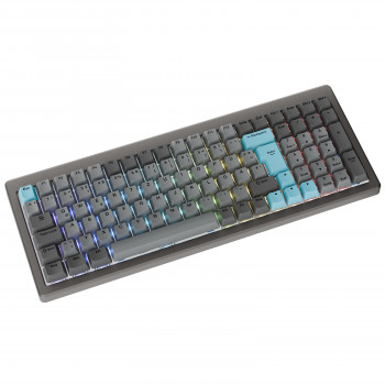 Ducky Cushion 98 Gaming-Tastatur, 96%, DE Layout (ISO), Shush Green Switches - Nickel (DKCUS2598-DDDEPHCC3H1)