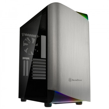 SilverStone Seta A1 Mid Tower, Tempered Glass - schwarz/silber