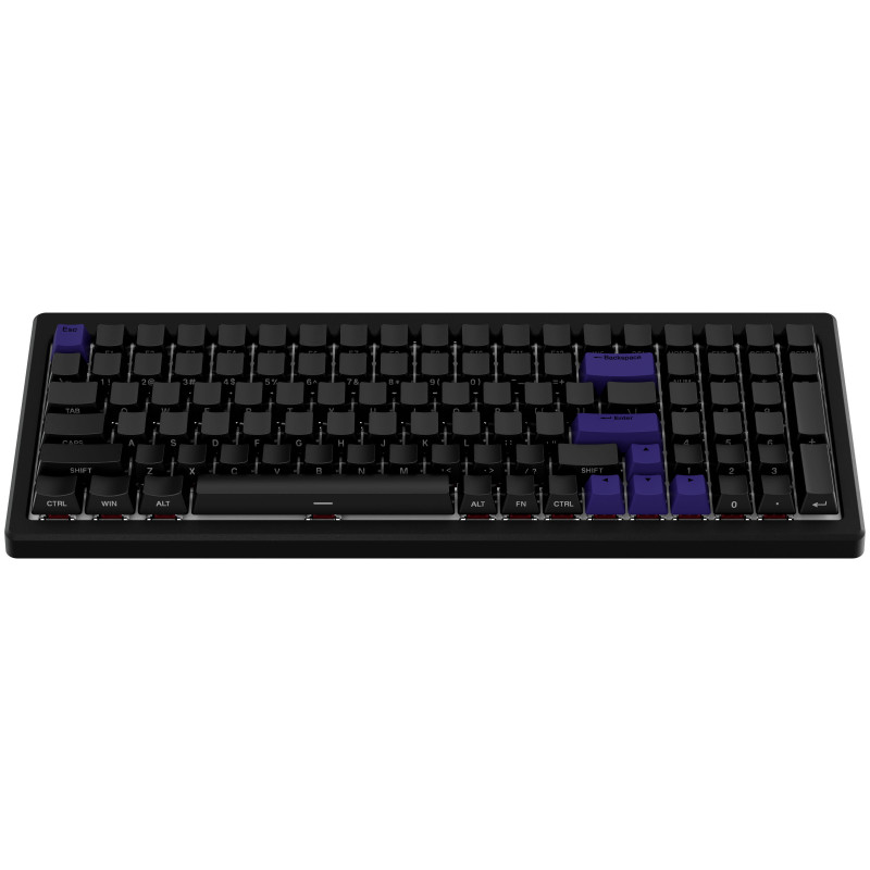 Ducky Cushion 98 Gaming-Tastatur, 96%, US-Layout (ANSI), Shush Red Switches – Mattschwarz