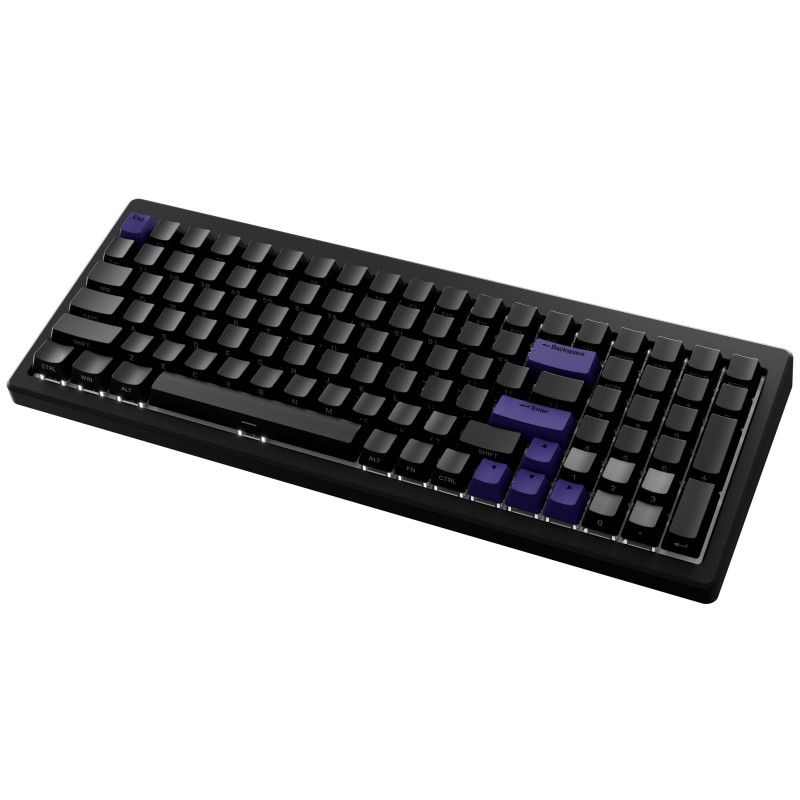 Ducky Cushion 98 Gaming-Tastatur, 96%, US-Layout (ANSI), Shush Red Switches – Mattschwarz