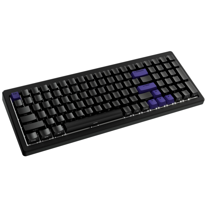 Ducky Cushion 98 Gaming-Tastatur, 96%, US-Layout (ANSI), Shush Green Switches – Mattschwarz