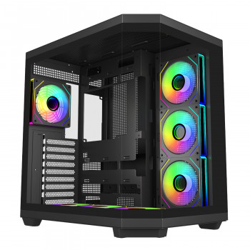 FSP U580 ARGB ATX Ultra Tower Gaming-Gehäuse – Schwarz