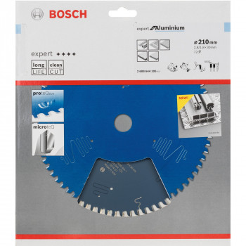 Bosch Kreissägeblatt Expert for Aluminium Ø 210 mm, 72 Zähne, Bohrung 30 mm (2608644105)