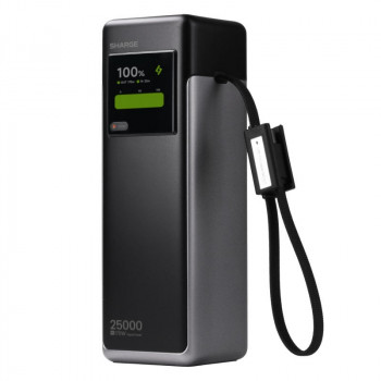 SHARGE HyperTower 170 Powerbank, 25.000 mAh, 170 W, 4-in-1, Schwarz