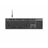 Natec Amberjack Kabelgebundene Tastatur, US-Layout, Lineare Hot-Swap-Switches, Weiße Hintergrundbeleuchtung, Anti-Ghosting, Makro-Aufzeichnung, Schwarz/Grau (NKL-2391)
