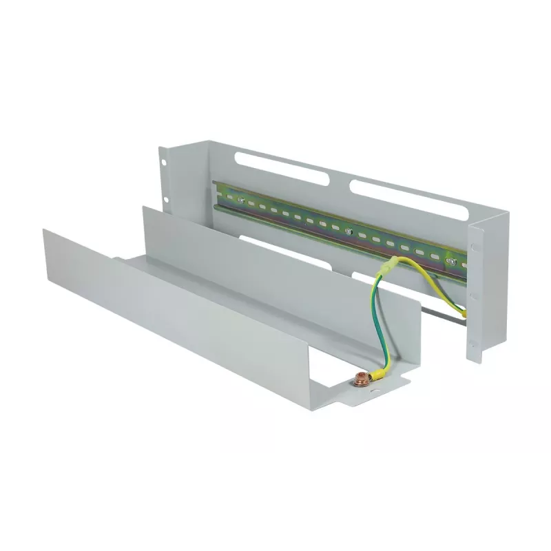 Allnet 19 inch 3U DIN-Schienenpanel für Leitungsschutzschalter, Tiefe 61 mm, Frontmontage, Hellgrau (ALL-S0002257)