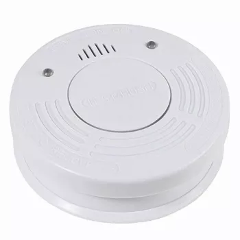 Vivanco Rauchmelder mit Stummschaltfunktion, optischer Funktionsanzeige und integrierter Lithium-Batterie