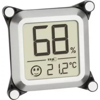TFA Dostmann Humidor-Thermo-/Hygrometer, silber, 30.5056.54