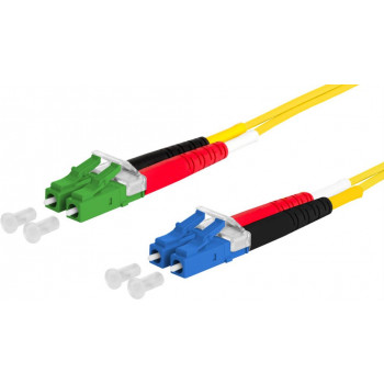 METZ OpDAT LWL-Patchkabel LC Duplex auf LC Duplex APC, OS2, 1 m