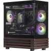 Thermaltake LCGS View 170WS Desktop-PC, Schwarz/Holz, Windows 11 Home