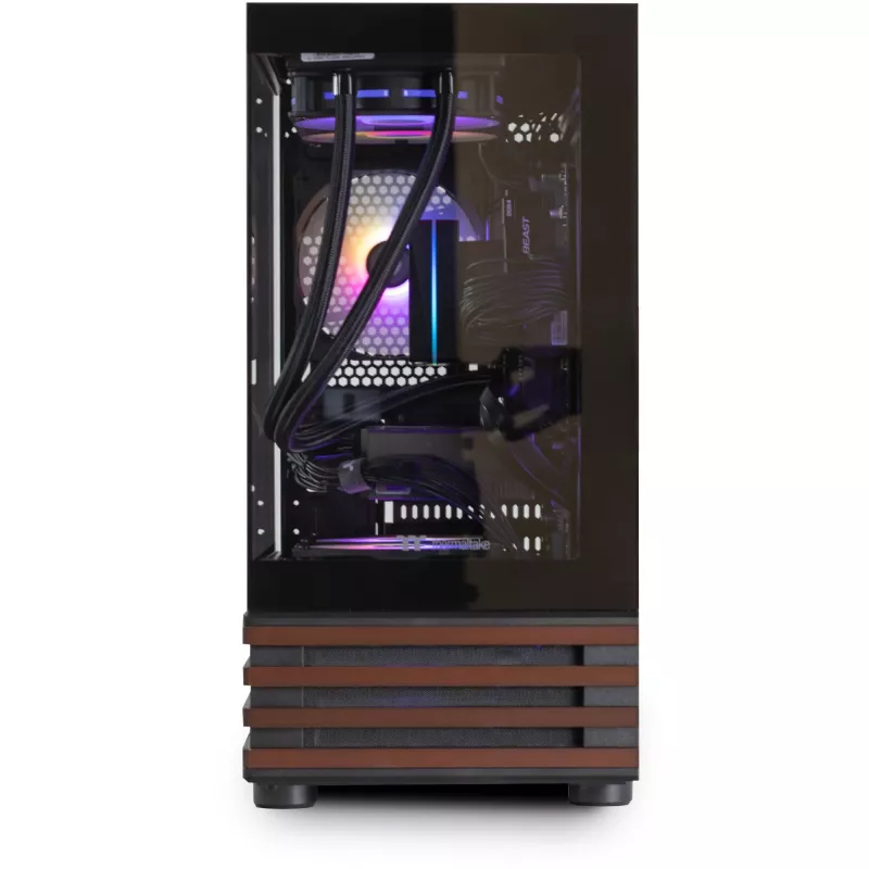 Thermaltake LCGS View 170WS Desktop-PC, Schwarz/Holz, Windows 11 Home