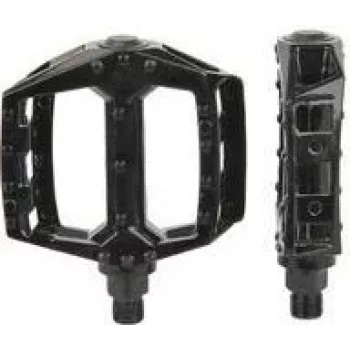 Fischer Fahrradpedale für Mountainbike/BMX, Aluminium, Anti-Rutsch-Stifte, große Trittfläche