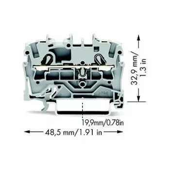 WAGO 2002-1201 Klemmenblock, 5,2 mm, 48,5 mm, 32,9 mm, 800 V