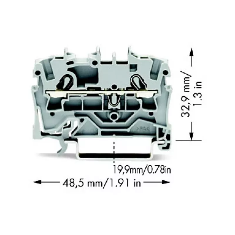 WAGO 2002-1201 Klemmenblock, 5,2 mm, 48,5 mm, 32,9 mm, 800 V