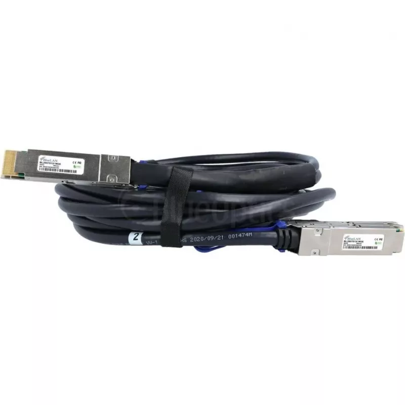BlueLAN QSFP-DD auf 2x QSFP56 400G Breakout-DAC-Kabel, 1 m, Juniper 720-128728 kompatibel