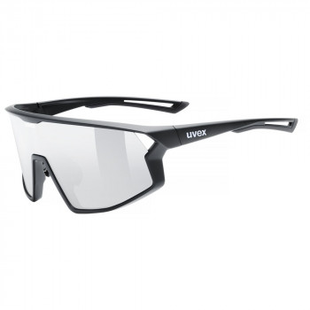 Uvex Skyryse Fahrradsonnenbrille, Schwarz Matt / Silber