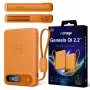 3mk incharge® Genesis Qi 2 25W kabelloses Ladegerät + PD45W, integriertes USB-C-Kabel, Orange