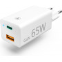 Hama Ladegerät GaN, USB-C Power Delivery (PD) + USB-A QC3.0, 65W, Weiß