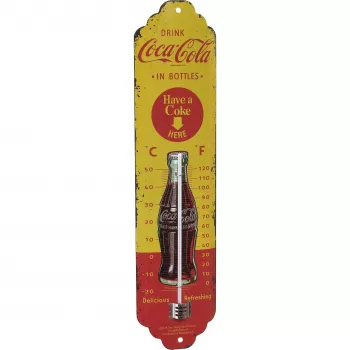 TFA Dostmann NOSTALGIC ART Coca Cola Thermometer Gelb, Rot