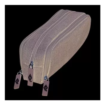 WEDO Schlamper-Etui College, Polyester, grau, geräumiges Innenfach, 3 Reißverschlussfächer, 7 Stifte
