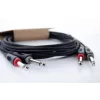 Cordial 14845 Klinken-Audiokabel [2x 6,3 mm Klinkenstecker (mono) - 2x 6,3 mm Klinkenstecker (mono)] 3 m schwarzer PVC-Mantel, Twin-Lead
