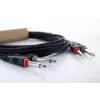 Cordial 14845 Klinken-Audiokabel [2x 6,3 mm Klinkenstecker (mono) - 2x 6,3 mm Klinkenstecker (mono)] 3 m schwarzer PVC-Mantel, Twin-Lead