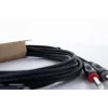 Cordial 14845 Klinken-Audiokabel [2x 6,3 mm Klinkenstecker (mono) - 2x 6,3 mm Klinkenstecker (mono)] 3 m schwarzer PVC-Mantel, Twin-Lead