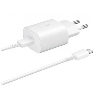 Samsung Reiseadapter TA800 mit USB-C-auf-USB-C-Kabel, Weiß